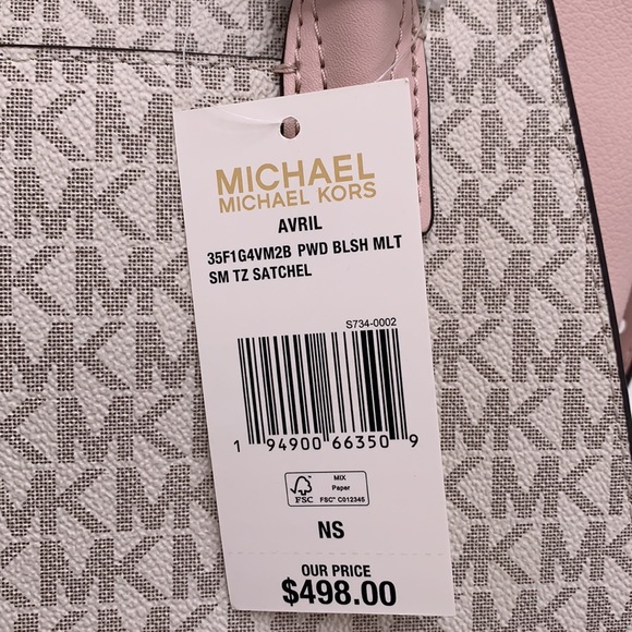 MICHAEL KORS
Avril Small Logo Top-Zip Satchel Powder Blush Multi signature color - Picture 16 of 16